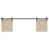 vidaXL Sliding Cabinet Door Kit 72.0 " Carbon Steel