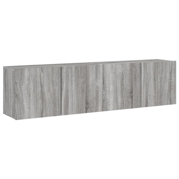 vidaXL TV Cabinet Set of 2 Gray Sonoma Engineered wood Medium