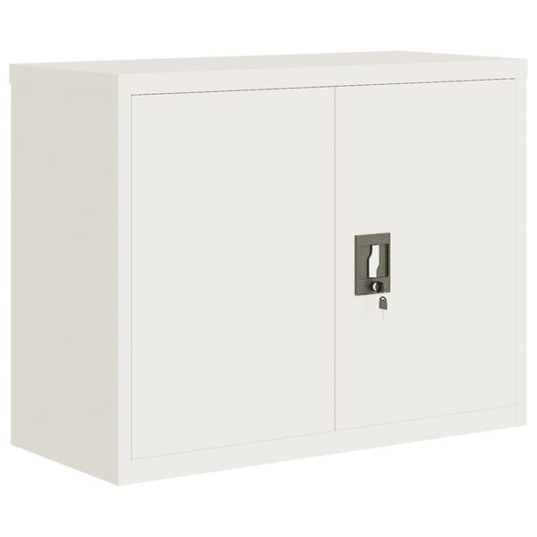 vidaXL File Cabinet White Powder-coated steel Medium File Cabinet