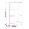 vidaXL Bookcase White Solid Pine Wood Medium Bookcase Rectangular