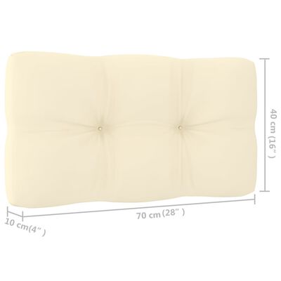 vidaXL Pallet Sofa Cushion Cream 27.6"x15.7"x3.9"