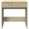 vidaXL Dressing Table Sonoma oak Engineered wood, Glass