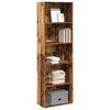 vidaXL Bookcase Old wood Engineered wood Tall Bookcase Rectangular