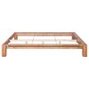 vidaXL Bed Frame Lacquered Oak Solid Oak Wood Double Durable Bed Frame