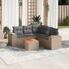 vidaXL Garden Sofa Set Beige PE rattan Large Modular Garden Sofa Set