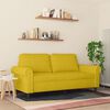 vidaXL 2-seater Sofa Yellow Velvet (100% polyester), Metal, Textilene