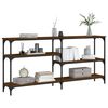 vidaXL Console Table Brown oak Engineered wood and metal Large