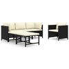 vidaXL Garden Lounge Set Black