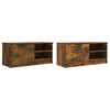 vidaXL TV Cabinet Set of 2 Smoked Oak Engineered Wood Medium