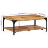 vidaXL Coffee Table Natural Wood and Black Solid Mango Wood Medium