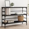 vidaXL Console Table Black Engineered wood and metal Narrow