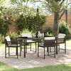 vidaXL Garden Dining Set 5 pcs Brown poly rattan