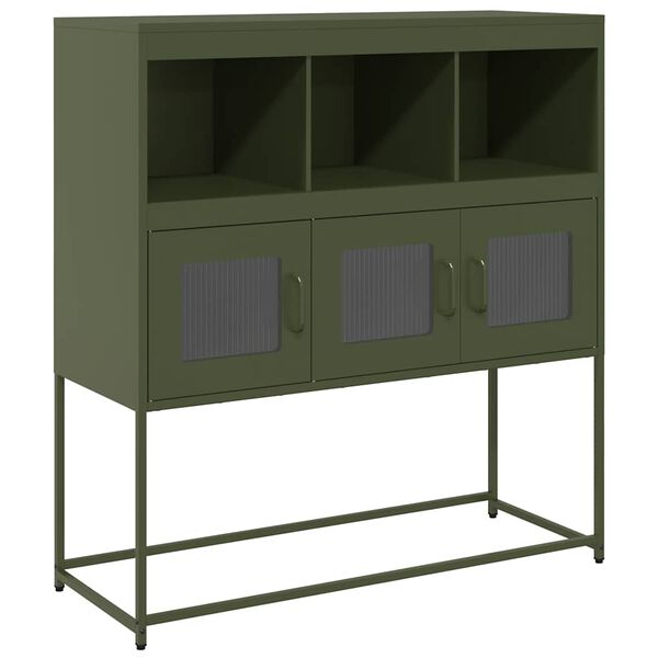 vidaXL Sideboard Olive green Cold-rolled Steel Large Buffet