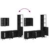 vidaXL Bathroom Cabinet Set Black