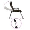 vidaXL Fishing Chair Taupe and black