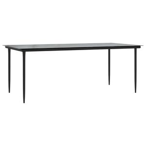vidaXL Dining Table Black Powder-coated steel Large Durable
