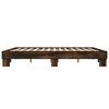 vidaXL Bed Frame Smoked Oak Engineered Wood, Metal, Plywood Super King