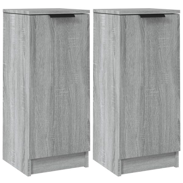 vidaXL Sideboard Set of 2 Grey Sonoma Engineered wood Compact