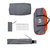 vidaXL Car Tent Grey and Orange Waterproof