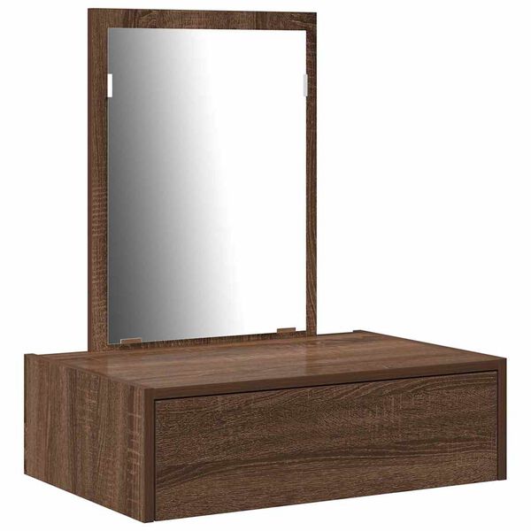 vidaXL Dressing Table Brown 23.62 x 15.75 x 27.56 in Engineered Wood
