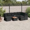 vidaXL Garden Sofa Set Black