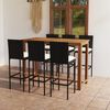 vidaXL Garden Bar Set Black