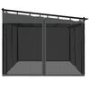 vidaXL Gazebo with Mesh Walls Anthracite 13.1'x9.8' Steel