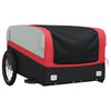 vidaXL Bike Trailer Black and Red 99.2 lb Iron