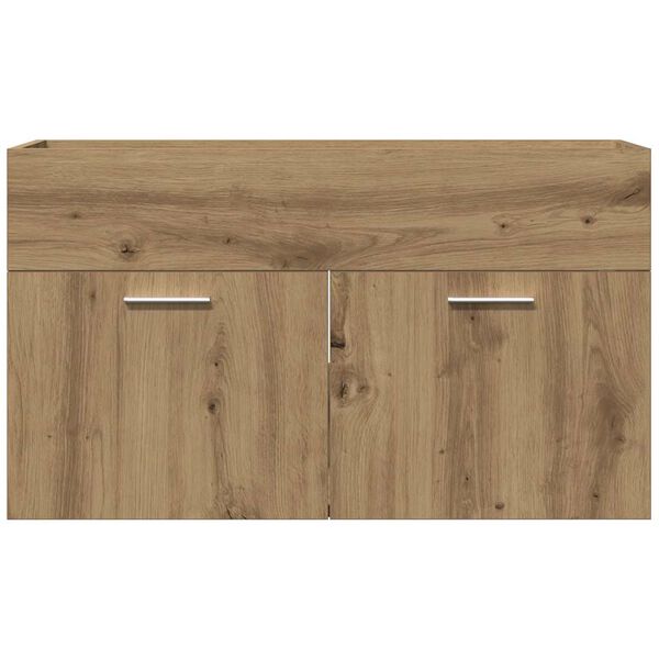 vidaXL Bathroom Sink Cabinet Artisan Oak Engineered Wood 31.5x15.2x18.1 in