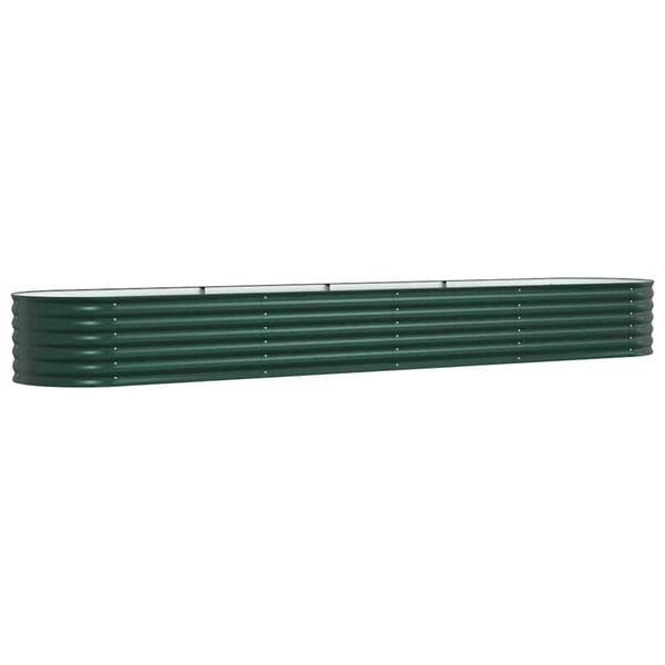 vidaXL Garden Raised Bed Green 157.5" x 31.5" x 17.3" Steel