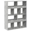 vidaXL Bookcase Concrete Grey Engineered Wood Medium Storage Bookcase