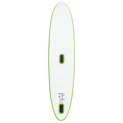 vidaXL Inflatable Stand Up Paddleboard with Sail Set Green and White