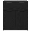 vidaXL Sideboard Black Oak 23.62 x 11.81 x 27.56 in Engineered Wood