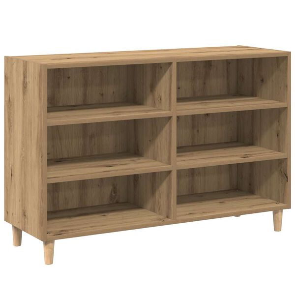 vidaXL Sideboard Artisan oak Engineered wood, solid eucalyptus wood Medium