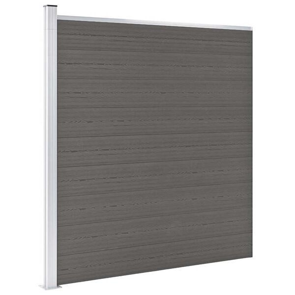vidaXL Garden Fence WPC 68.9"x73.2" Gray