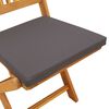 vidaXL Folding Chair 8 pcs Gray 49 x 57.5 x 92cm Solid Acacia wood