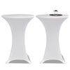 vidaXL Table Cover Set of 2 White Polyester 90%, Elastane 10%