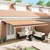 vidaXL Retractable Awning Yellow and White