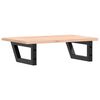 vidaXL Basin Shelf Wall Mounted Steel and Solid Wood Oak