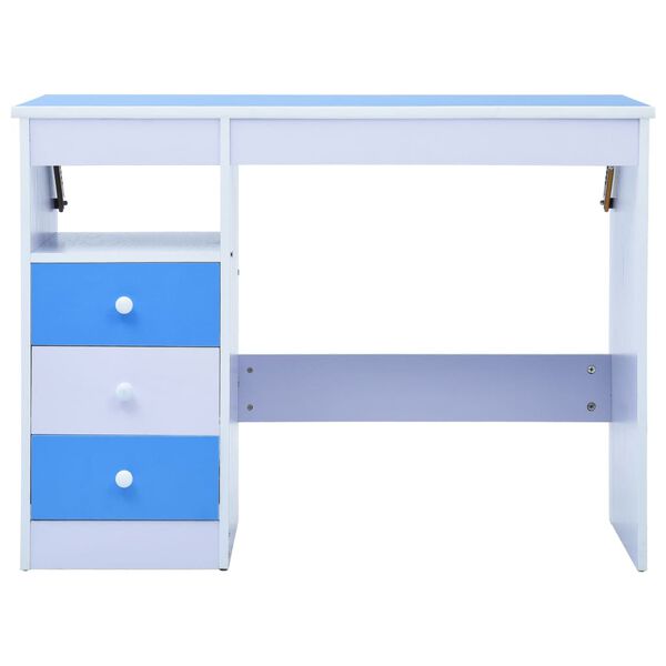 vidaXL Child Desk Blue and white Engineered wood Medium