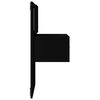 vidaXL Wall-mounted Bedside Cabinet Black Engineered wood