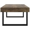 vidaXL Coffee Table Dark Brown and Black 47.2x23.6x15.7" MDF and Iron