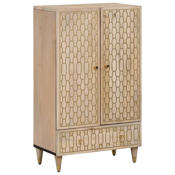 vidaXL Highboard 23.6"x13"x39.4" Solid Wood Mango