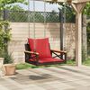 vidaXL Patio Swing Bench Brown, Red