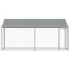 vidaXL Dog Cage Grey Galvanized Steel 13.1 x 6.6 x 6.6 ft Durable
