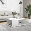 vidaXL Coffee Table High gloss white Engineered wood 35.4 x 26.4 x 13.0 in