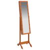 vidaXL Free-Standing Mirror with LED 13.4"x14.6"x57.5"