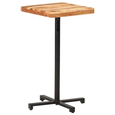 vidaXL Bar Table Square 19.7"x19.7"x43.3" Solid Acacia Wood