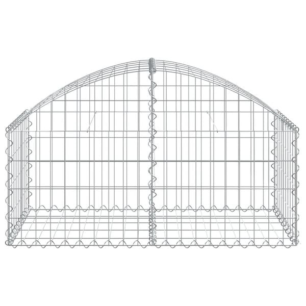 vidaXL Gabion Basket Silver Galvanized iron 39.4 x 19.7 x 23.6 in