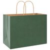 vidaXL Paper Bags 50 pcs with Handles Green 32x17x25 cm